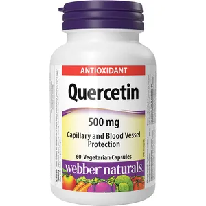 Quercetin 500 mg Capsules for Antioxidant Support - Easy-to-Swallow Vegetarian Formula