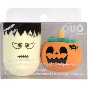 Quo Beauty Blending Sponge Duo - Glow-in-the-Dark & Regular Sponges for Flawless Makeup Finish