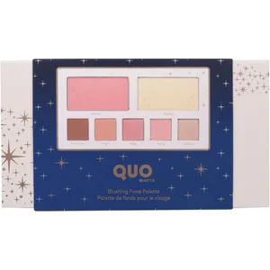 Quo Beauty Blushing Face Palette - Festive, Wishlist, Hot Cocoa, Jingle, Holly, Frosty, Cookies