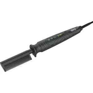 Quo Beauty Ceramic Straightening Hot Comb - 410°F, Multiple Heat Settings for All Hair Types