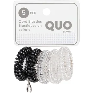 Quo Beauty Charm Cord Elastics - Mindful Hair Ties, Fully Recyclable Packaging for All Hair Types