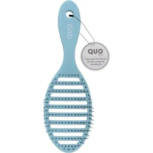 Quo Beauty Detangle Vent Brush in Soft Blue - Lightweight Design, Quick Drying, Ideal for Wet & Dry Hair