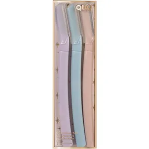 Quo Beauty Facial Razor Trio - Stainless Steel Blades for Smooth Skin & Better Makeup Application