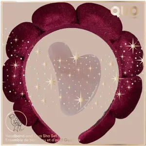 Quo Beauty Headband and Gua Sha Set for Beauty Routines, Face Care, and Selfies