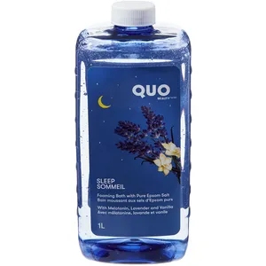 Quo Beauty Lavender-Vanilla Foaming Bath with Epsom Salt for Relaxation and Skin Cleansing