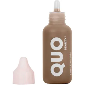 Quo Beauty Liquid Foundation - Porcelain, 8-Hour Wear, Vegan and Cruelty-Free, Medium to Full Coverage
