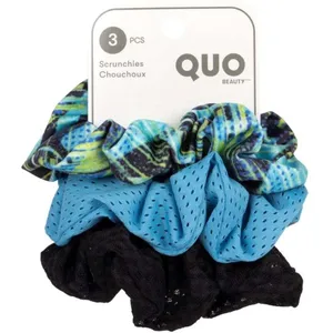 Quo Beauty Mesh Scrunchies Multi - Breathable, Easy to Clean, Fully Recyclable Packaging