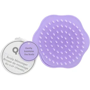 Quo Beauty Mini Scalp Massager in Purple - Portable, Lightweight, Exfoliating Brush for Self Care