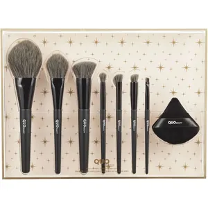 Quo Beauty Qb Best Of Pro Series Brush Set - 7 Premium Vegan Brushes for Flawless Makeup Application