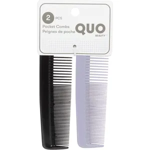 Quo Beauty Rubber Pocket Combs - Eco-Friendly, Fully Recyclable Packaging, Compact for On-the-Go