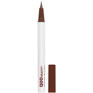 Quo Beauty Superfine Brow Pen - Medium Brown - No Animal Testing, Buildable Formula for Perfect Brows