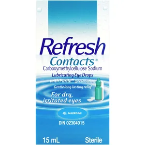 REFRESH CONTACTS Ophthalmic Solution for Dry Eyes, 0.5% Eye Lubricant, Soothing Relief for Contacts