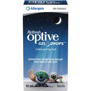 REFRESH OPTIVE Gel Drops for Dry Eye Relief - Multi-Dose Bottle, Long-Lasting Hydration