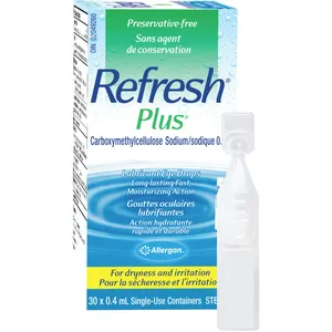 REFRESH PLUS Ophthalmic Solution - Preservative-Free Eye Drops in Single-Use Vials for Dry Eyes