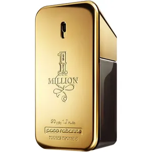 Rabanne 1 Million Eau de Toilette for Men - Seductive Leather & Spicy Fragrance in Gold Bar Bottle