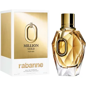 Rabanne Million Gold for Her Eau de Parfum - Exquisite Floral Fragrance with Rose & Mineral Musk