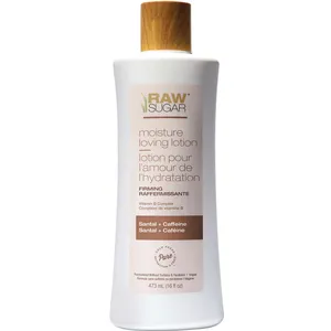 Raw Sugar Moisture Loving Body Lotion - Santal + Caffeine, Vegan, Cruelty-Free, Hydrating Formula