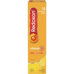Redoxon Vitamin C Effervescent Tablets - 1000mg Orange Flavor for Daily Health Boost