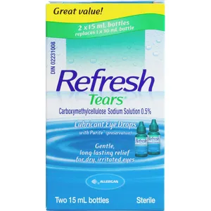 Refresh Tears Ophthalmic Solution - Moisturizing Eye Drops for Dry Eyes, Multi-Dose Bottle