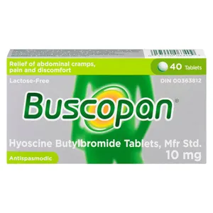Relief from Abdominal Discomfort with Buscopan 10mg – 40 Tablets for Spasms and Pain