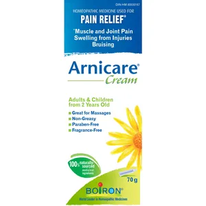 Relief from Muscle and Joint Pain with Boiron Arnicare Cream - Non-Greasy, Fragrance-Free Formula