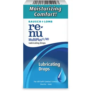 Renu MultiPlus Lubricating Drops for Soft Contact Lenses - Moisturizing Comfort & Eye Care