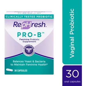 RepHresh Pro-B Probiotic Feminine Supplement, 1 Capsule Daily for Balanced Vaginal Health