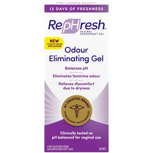 RepHresh Vaginal Gel - pH Balanced, Odor Eliminating, Gynecologist Recommended, 1.5 oz