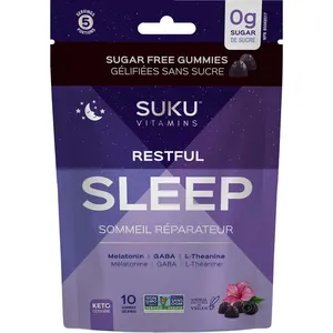 Restful Sleep Gummies with Melatonin, L-Theanine & GABA for Better Sleep Quality