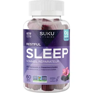 Restful Sleep Gummies with Melatonin, L-Theanine & GABA for Relaxation and Better Sleep