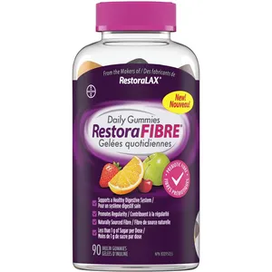 RestoraFIBRE Daily Gummies 90ct - Delicious Prebiotic Fiber Support for Digestive Health