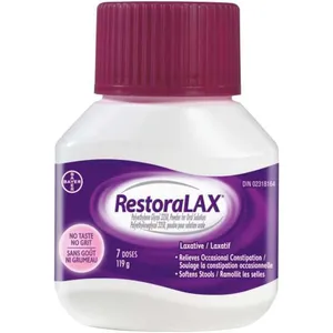 RestoraLAX Powder Laxative - 7 Doses, No Taste, No Grit, Gluten-Free, Effective Relief from Constipation