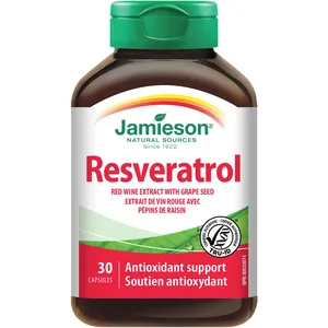 Resveratrol Red Wine Extract with Grape Seed Capsules - Antioxidant Support for Heart Health