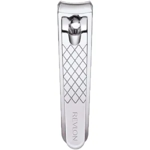 Revlon Compact Nail Clip with Foldaway File - Comfortable Curved Handle for Safe Nail Trimming