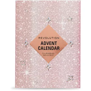 Revolution 2024 Advent Calendar - 24-Piece Makeup Set with Lipsticks, Glosses, and Tools