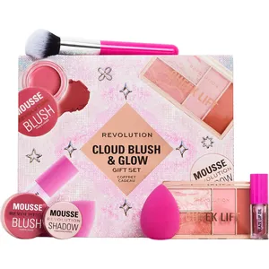 Revolution Cloud Blush & Glow Highlight Gift Set - Perfect Dreamy Glow Kit in Blossom Rose Pink