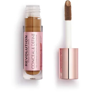 Revolution Conceal & Define Concealer C16 - Vegan, Paraben Free, Perfect for Contouring and Highlighting