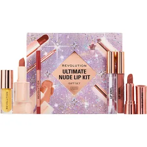 Revolution Ultimate Nude Gift Set - Chauffeur Nude Lip Kit with Lip Glosses & Liners