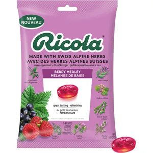 Ricola Family Bag - Berry Medley Drops with Swiss Herbs, Gluten-Free, Vegetarian, No Artificial Colors