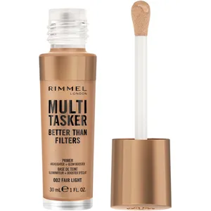 Rimmel London Multi-Tasker Face Primer, Glow Booster & Highlighter - Vegan, Anti-Ageing, Fair - 001
