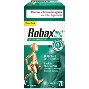 Robaxacet Extra Strength Pain Relief Caplets - 400mg Methocarbamol & 500mg Acetaminophen