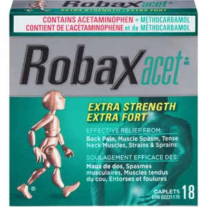 Robaxacet Extra Strength Pain Relief - 400mg Methocarbamol & 500mg Acetaminophen, 24 Caplets