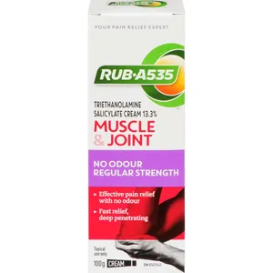 Rub A535 Muscle & Joint Pain Relief Cream - No Odour, Regular Strength, Fast-Acting Relief
