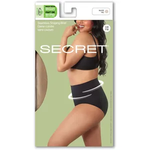 SECRET Seamless Shaping Brief S/M - Comfortable Medium Control with Wide Waistband