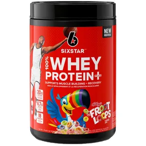SIX STAR 100% Whey Protein Plus in Frosted Flakes Flavor - 30g Protein, 6.7g BCAAs, Low Sugar
