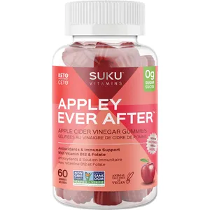 SUKU Appley Ever After Apple Cider Vinegar Gummies with Vitamin B12 & Folate, 60 Count