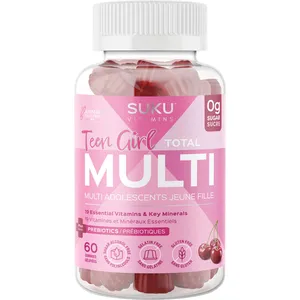 SUKU Teen Girl Total Multi Gummies - 19 Essential Vitamins & Minerals for Healthy Growth