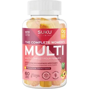 SUKU The Complete Women's Multi Gummies - 21 Essential Micronutrients with CoQ10 & Prebiotics
