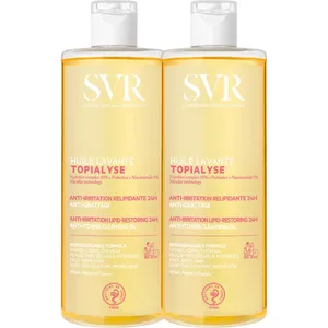 SVR Topialyse Duo Cleansing Oil for Sensitive, Dry Skin - Family-Friendly 6-in-1 Cleanser