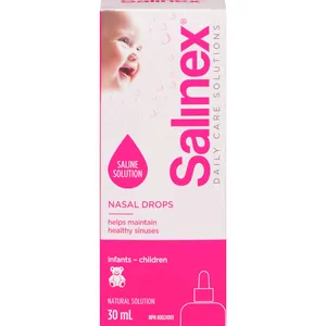 Salinex Nasal Drops for Infants - Gentle Saline Solution for Easy Breathing and Nasal Hygiene